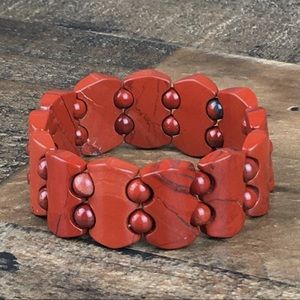 Red Jasper Stone Stretch Bracelet